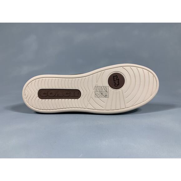 $168 Coach Clip Signature Low Top Sneaker Khaki Saddle G4949 Men's Size 11 - Picture 8 of 10